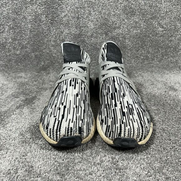Adidas NMD XR1 Men’s Size 8.5 Primeknit Oreo Glitch Athletic Running Shoes Used - Picture 3 of 11